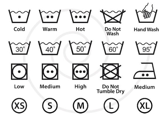 american washing instruction symbols