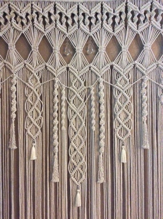 Instructions for a macrame door curtain