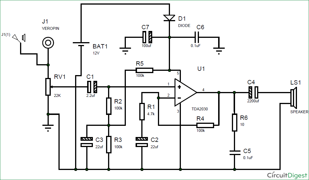 12v Subwoofer Amplifier Circuit Manual