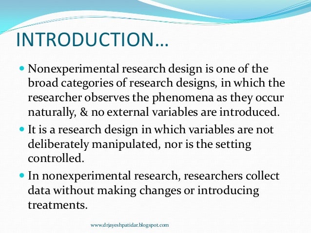 Experimental research design examples pdf