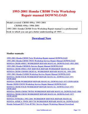 honda cb500 service manual pdf