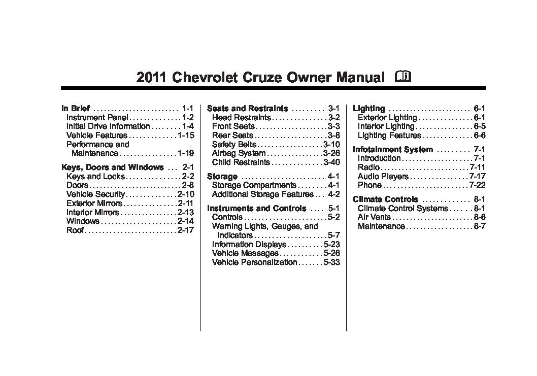 free 2011 chevy cruze repair manual