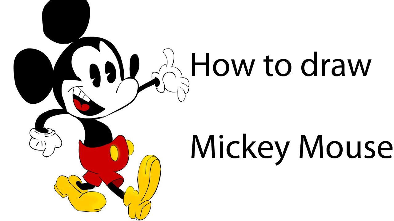 mickey mouse step by step drawing instructions
