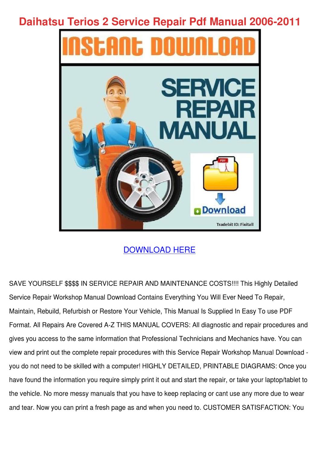 daihatsu terios service manual pdf