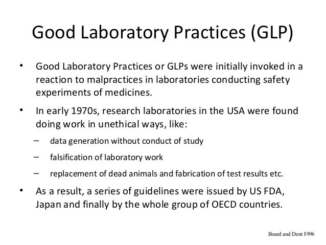 Good laboratory practice guidelines india