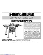 Black and decker table saw manual