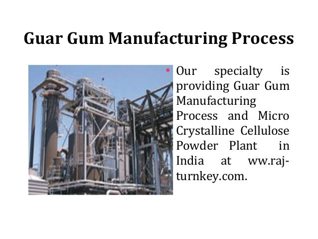 Guar gum manufacturing process pdf