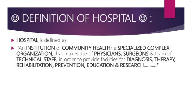 Hospital departments and their functions pdf