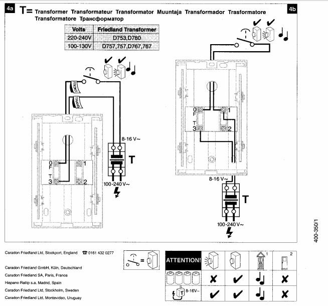 Friedland doorbell wiring instructions