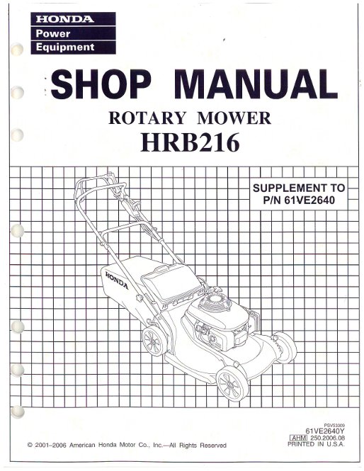 honda lawn mower hru194 manual