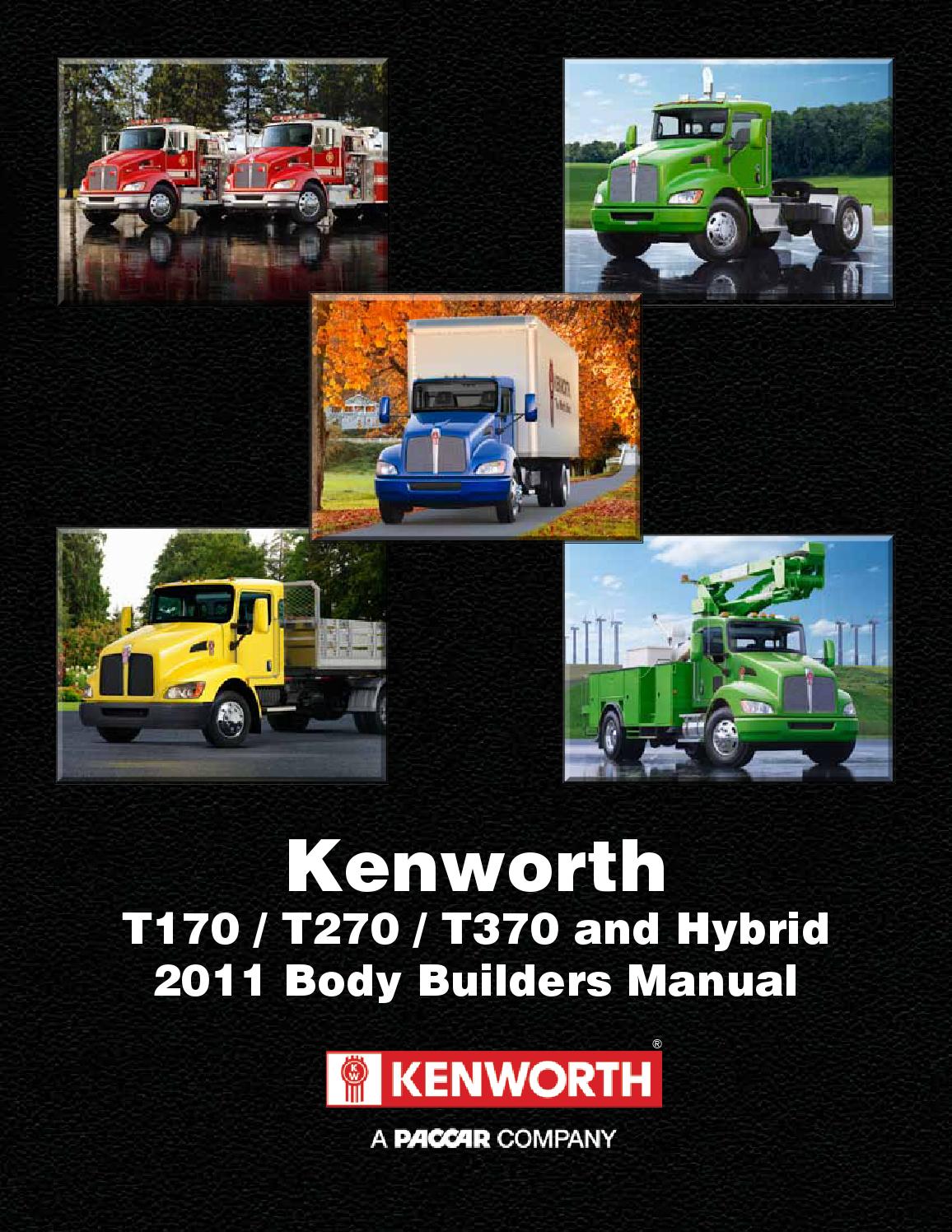 Kenworth t800 body builder manual