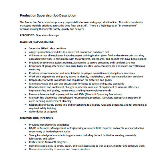 Operations manager duties and responsibilities pdf